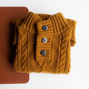 Mustard yellow wool seater